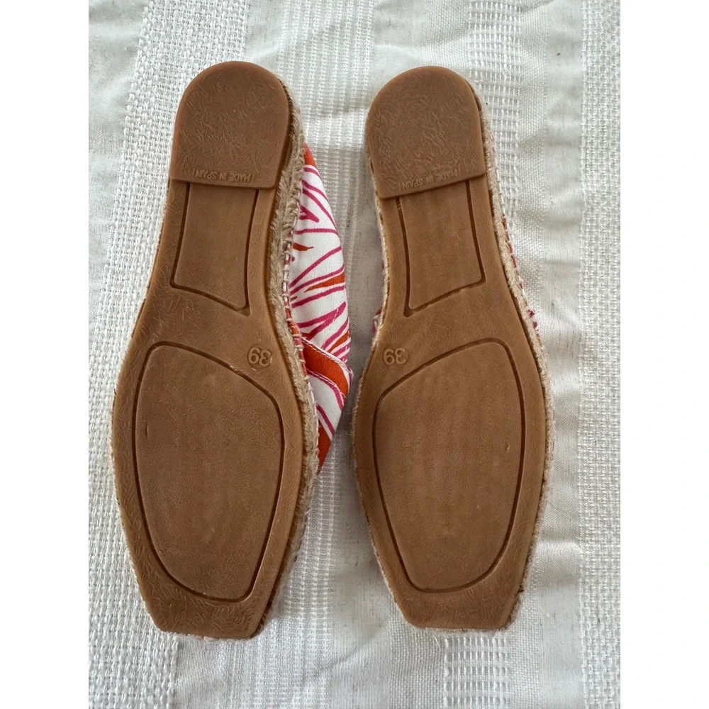 Women's Haus Of Assembly Espadrille Slip On‎ Shoes Size 9 Orange Pink Barbiecore